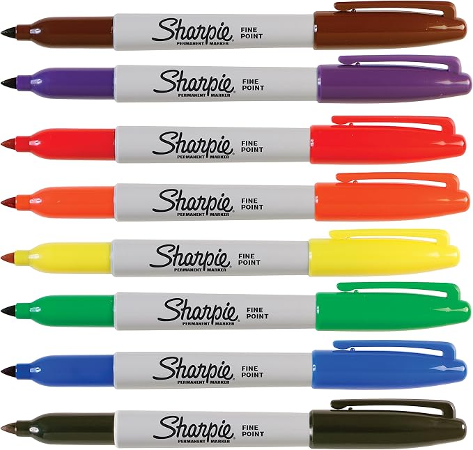 Sharpie 30078 Permanent Markers, Fine Point, Classic Colors - Image 4