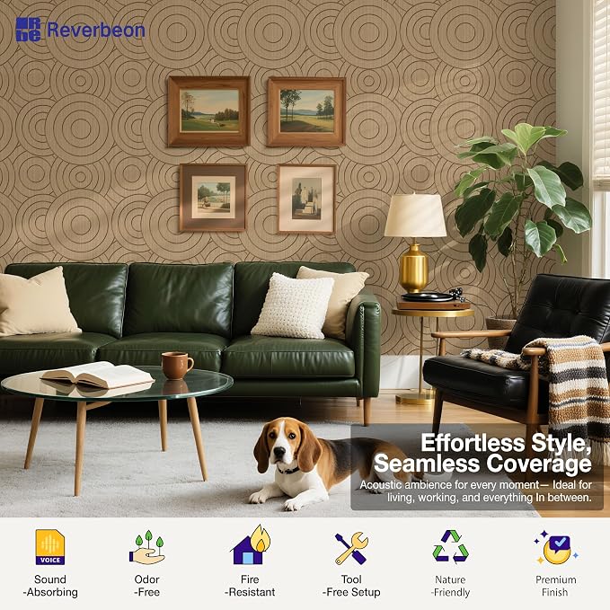 Reverbeon 6 PCS Acoustic Panels, 23.6x23.6 Inch Sound Absorbing Panels - Image 5
