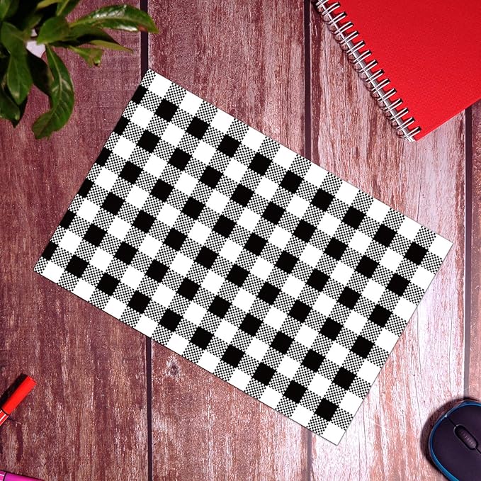 100 Count - 14.5 x 19 inch,Poly Mailer Black Gingham Plaid Package Envelope, Mailing Shipping Bags with Self Seal Strip-DeskLoop Office