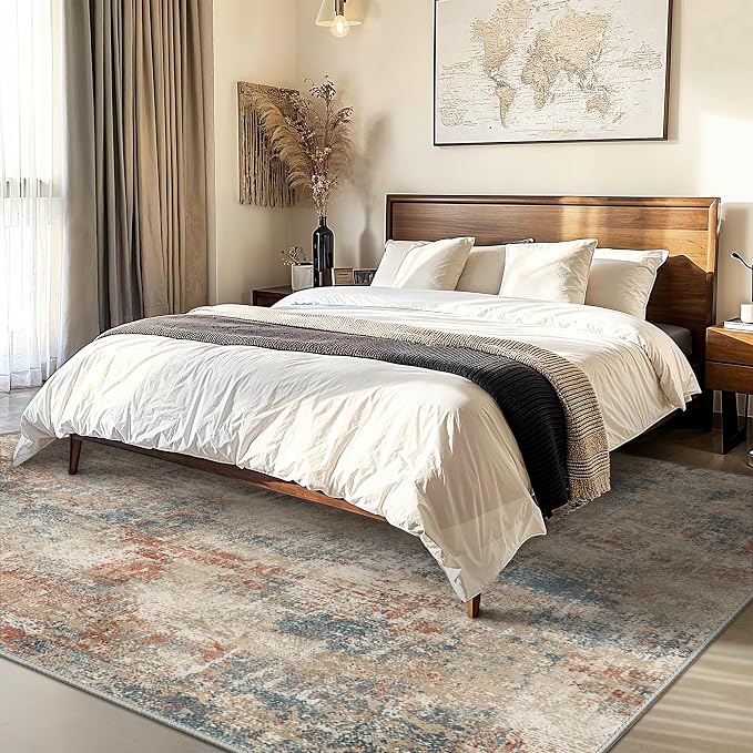 GENIMO Washable Area Rugs for Living Room, 8x10 Modern Non Slip Rugs, Low Pile - Image 8