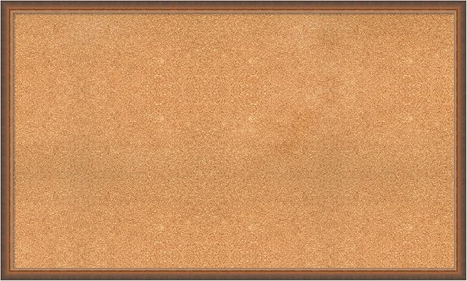 Amanti Art Natural Cork Board for Wall, 30x50 Vision Board with Bronze Frame, Oversize Corkboard Office Decor for Home Organization, Modern Corkboard Pinboard to Display Items for Home Organization-DeskLoop Office