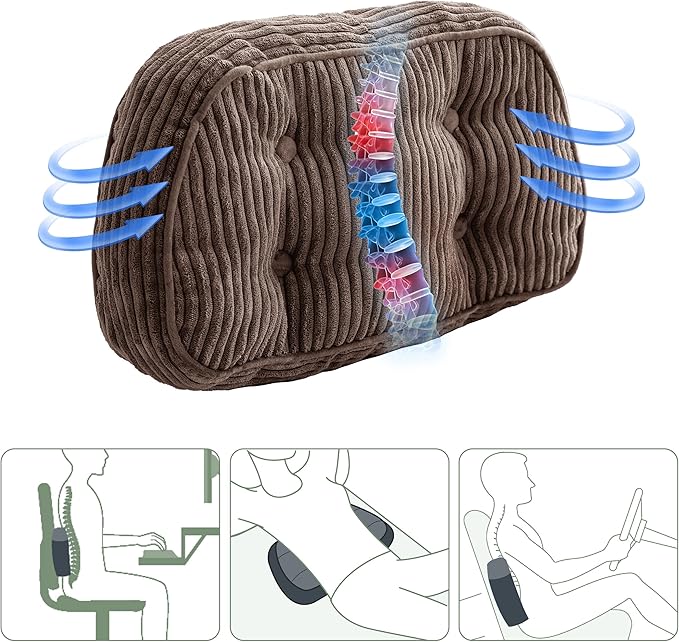 HIGOGOGO Lumbar Support Pillow for Recliner Chair/Accent Chair/Couch/Office - Image 2