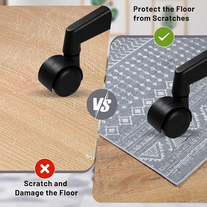 Office Chair Mat for Hardwood Floor&Tile Floor, Under Desk Rug for Rolling - Image 4