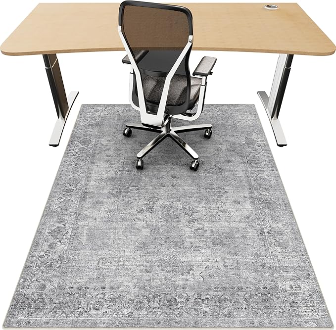 Office Chair Mat for Hardwood Floor, Anti-Slip Under Desk Mat for Rolling Chair by Unknown