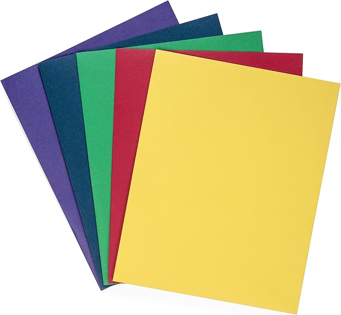 Blue Summit Supplies 100 Pack Paper 2 Pocket Folders Bulk, Two Pocket Folders by BlueSummitSupplies