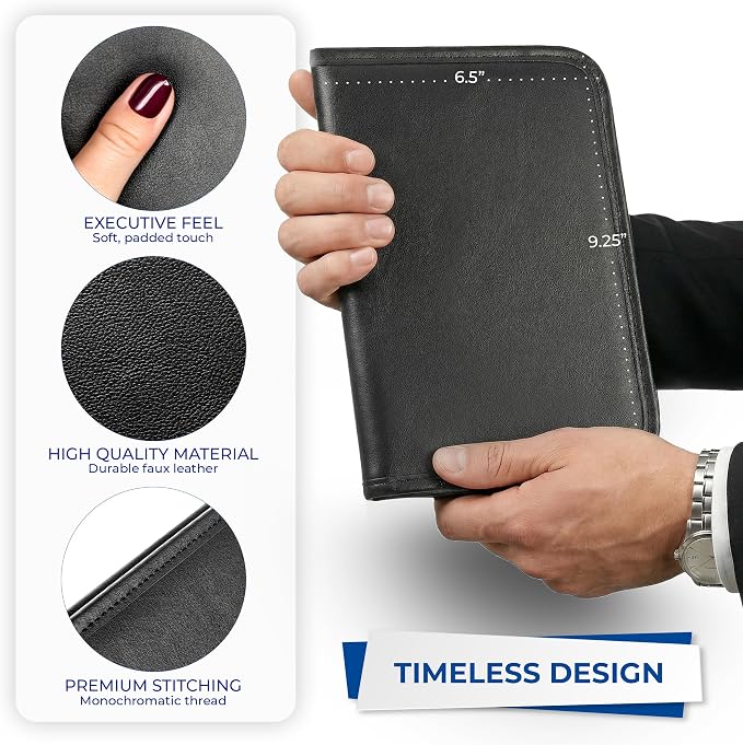 Samsill Professional Padfolio, Faux-Leather Mini Portfolio, - Image 5