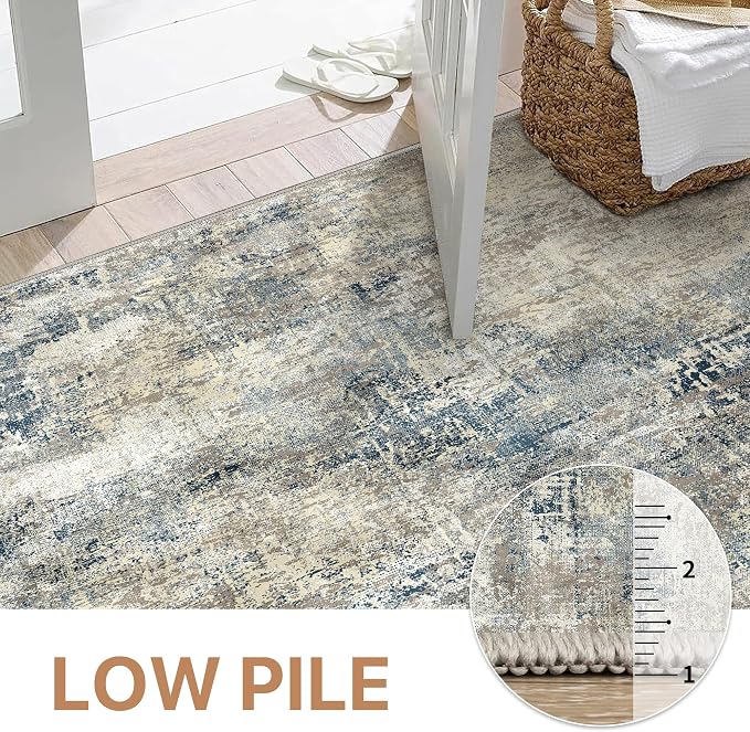 GENIMO Washable Area Rugs for Living Room, 10x12 Modern Non Slip Rugs, Low Pile - Image 5