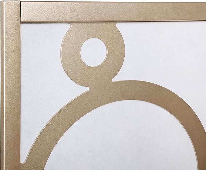 NicBex Room Divider 4 Panel Room Dividers with Circle Pattern Partition Room Dividers and Folding Privacy Screens Wall Divider for Home, Office, Room Separation,70" W x 1" D x 70" H, Gold-DeskLoop Office