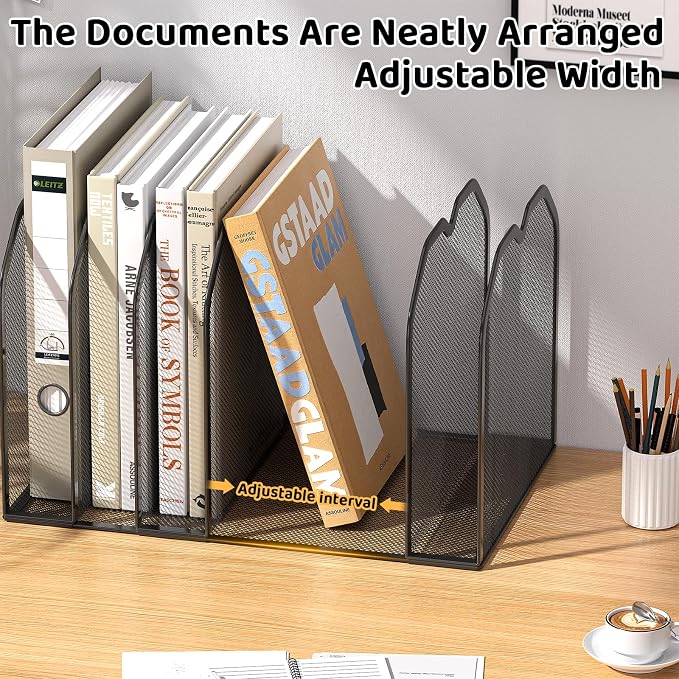 FANXIYQ Black 7-Section File Folder Organizer - Image 5