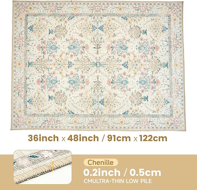 Office Chair Mat for Hardwood Tile Floor, Machine Washable Office Area Carpet - Image 3