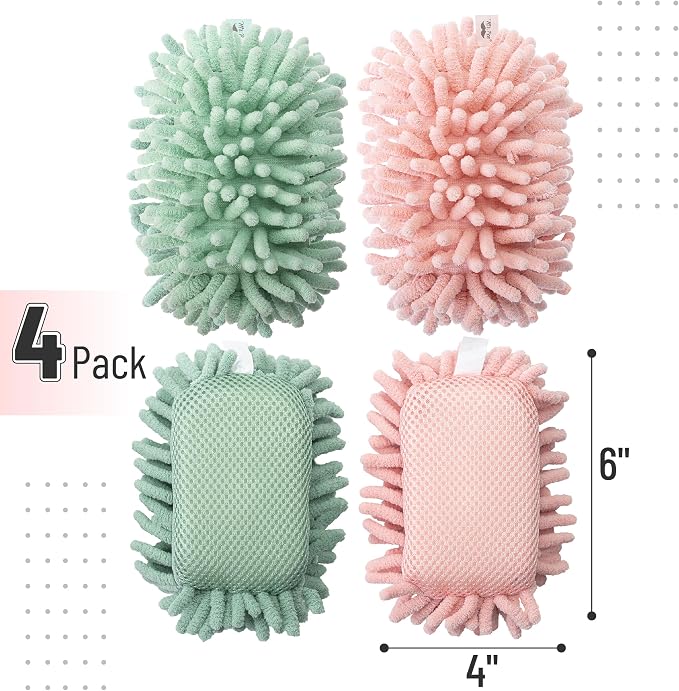 Mr. Pen- Magnetic Microfiber Shag Whiteboard Erasers, 4 Pack | Dual Surface - Image 2
