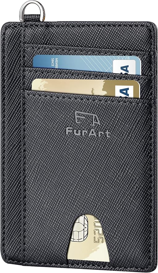 FurArt Slim Minimalist Wallet RFID Credit Card Holder by FurArt
