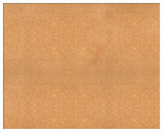 Amanti Art Natural Cork Board for Wall, 35x43 Vision Board with White Frame, Oversize Corkboard Office Decor for Home Organization, Modern Corkboard Pinboard to Display Items for Home Organization in-DeskLoop Office