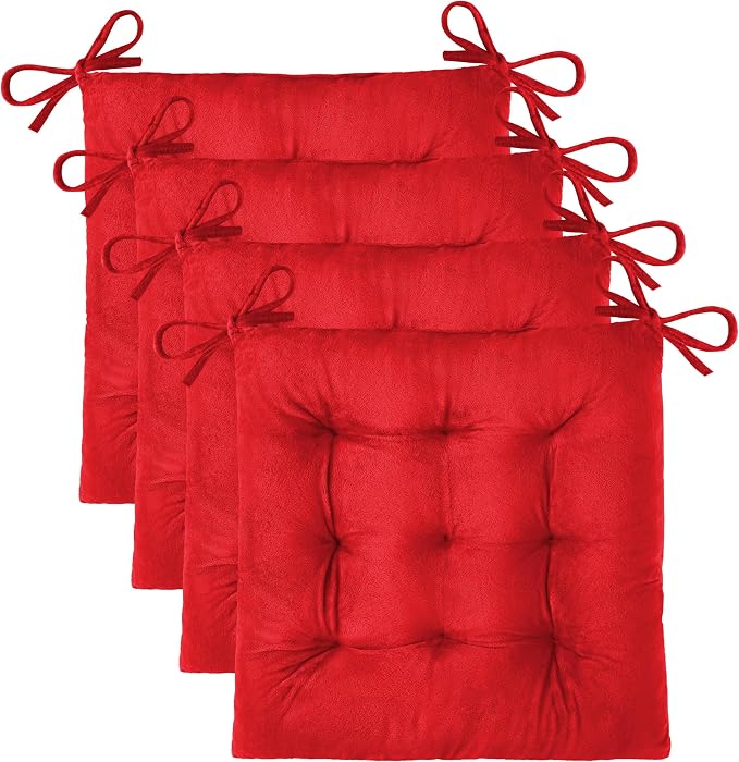 OVOV 4 Pack Chair Cushions for Dining Chairs Soft Seat Cushions for Kitchen by OVOV