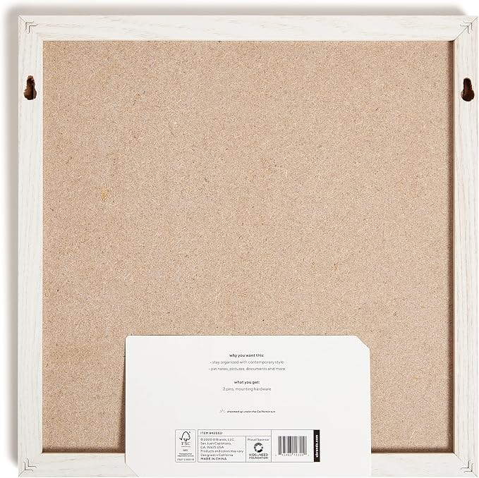 U Brands Rustic Linen Bulletin Board, Industrial Grade Pinning Surface - Image 7