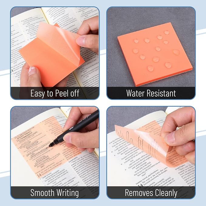 Mr. Pen- Transparent Glitter Sticky Notes, 20 Pads, 1000 Sheets | Glitter - Image 4
