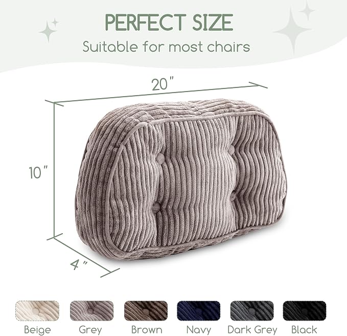 HIGOGOGO Lumbar Support Pillow for Recliner Chair/Accent Chair/Couch/Office - Image 3