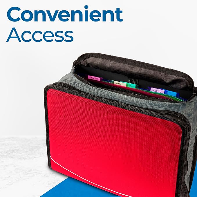 Case-it Mighty Zip Tab School Zipper Binder | 3-Inch O-Rings, 600-Sheet Capacity - Image 6