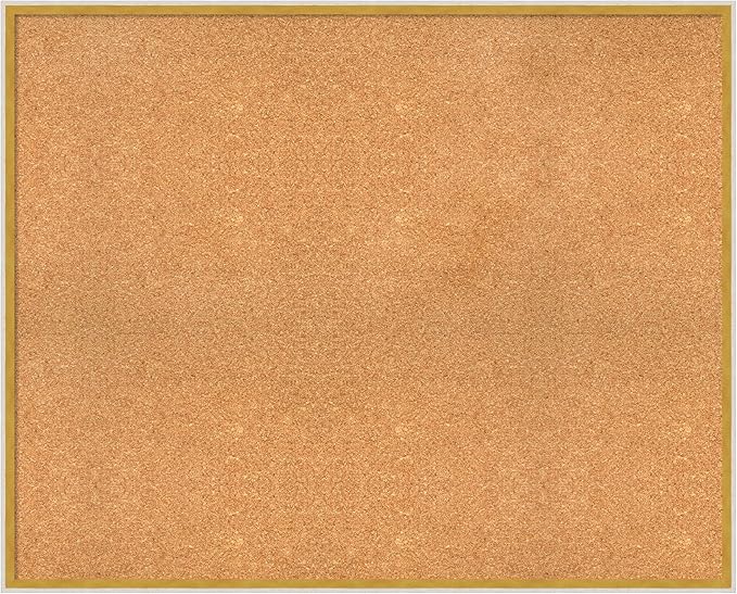 Amanti Art Natural Cork Board for Wall, 33x41 Vision Board with White Frame, X-Large Corkboard Office Decor for Home Organization, Modern Corkboard Pinboard to Display Items for Home Organization in-DeskLoop Office