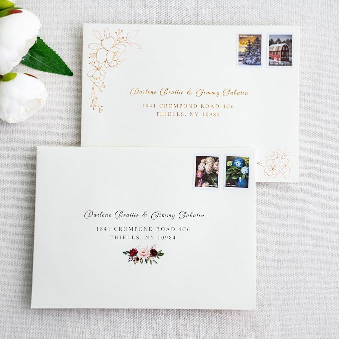PONATIA 50 Pieces 5x7 Envelopes, Ivory A7 Envelopes Self Seal - Image 6