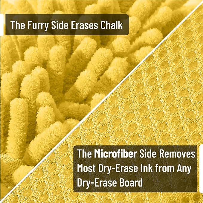 Mr. Pen- Magnetic Microfiber Shag Whiteboard Erasers, 4 Pack | Dual Surface - Image 3
