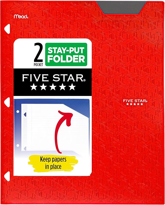 Five Star 2-Pocket Folder, Plastic Folder by FiveStar
