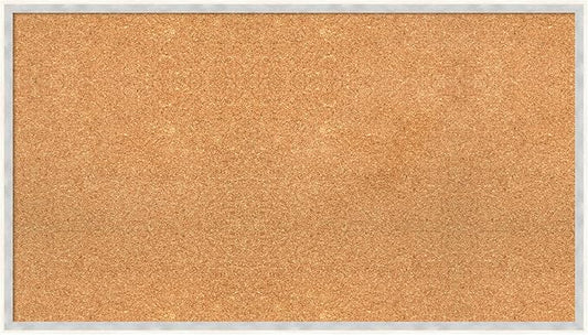 Amanti Art Natural Cork Board for Wall, 21x37 Vision Board with White Frame, Large Corkboard Office Decor for Home Organization, Modern Corkboard Pinboard to Display Items for Home Organization in-DeskLoop Office