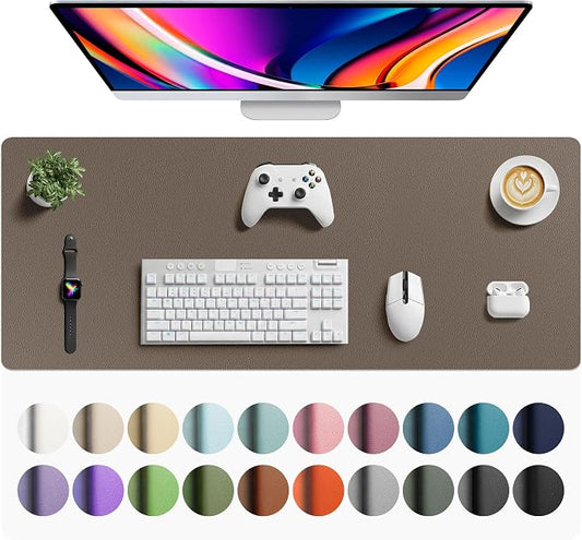Aothia Faux Leather Desk Mat by AothiaSimpleNaturalUnique