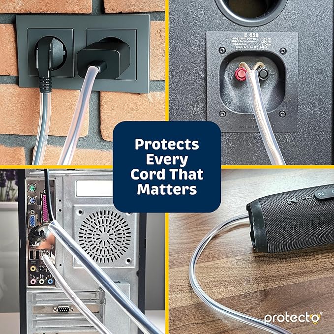 PROTECTO Heavy Duty Cord Protectors from Pets No Chew Solution, 10ft Easy to - Image 5