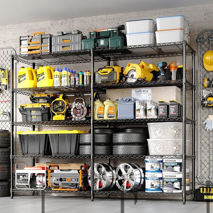 MilleLoom 5-Tier Storage Shelves, H-Shaped/L-shaped Shelf - Image 2