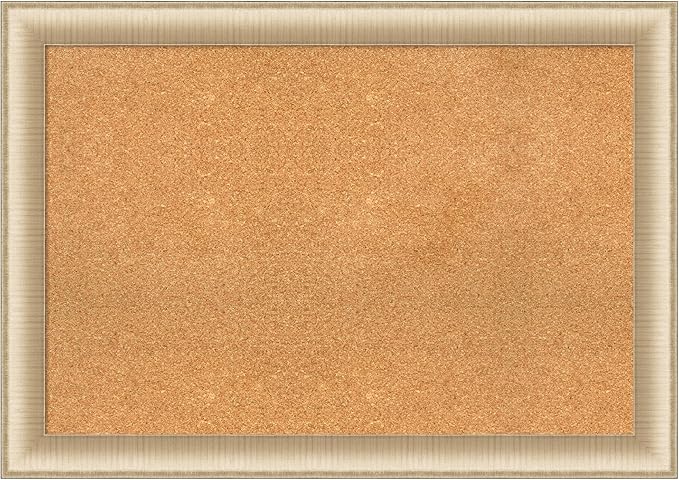 Amanti Art Natural Cork Board for Wall, 29x41 Vision Board with Gold Frame, Large Corkboard Office Decor for Home Organization, Casual Corkboard Pinboard to display items for home organization-DeskLoop Office