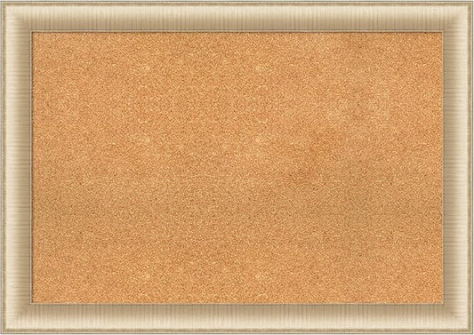 Amanti Art Natural Cork Board for Wall, 29x41 Vision Board with Gold Frame, Large Corkboard Office Decor for Home Organization, Casual Corkboard Pinboard to display items for home organization-DeskLoop Office