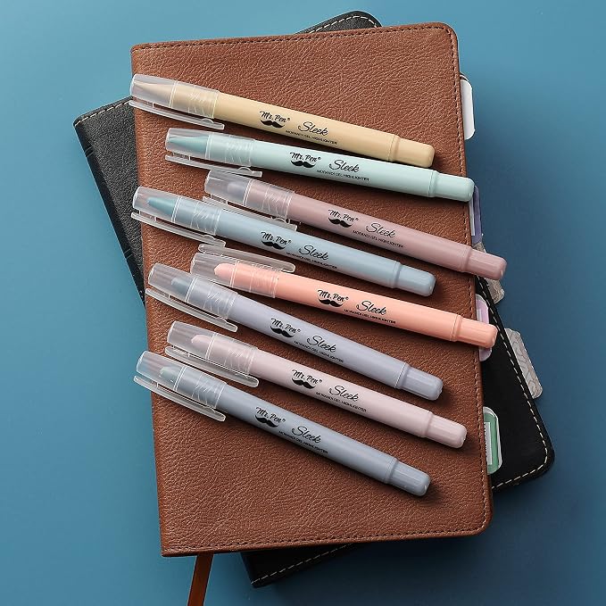 Mr. Pen- No Bleed Gel Highlighters, Morandi Colors, 8 Pack | Bible Highlighters - Image 3