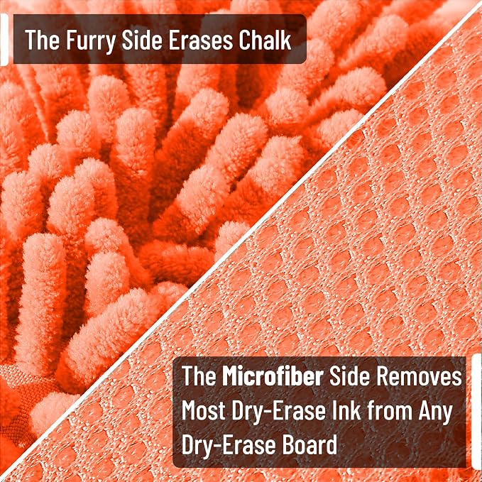 Mr. Pen- Magnetic Microfiber Shag Whiteboard Erasers, 4 Pack | Dual Surface - Image 3