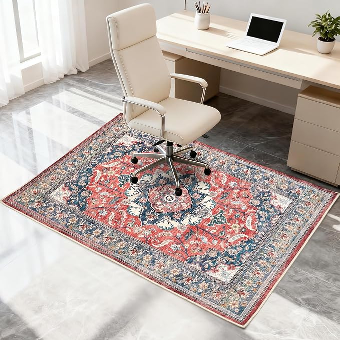 Office Chair Mat for Hardwood Tile Floor, Machine Washable Office Area Carpet - Image 9