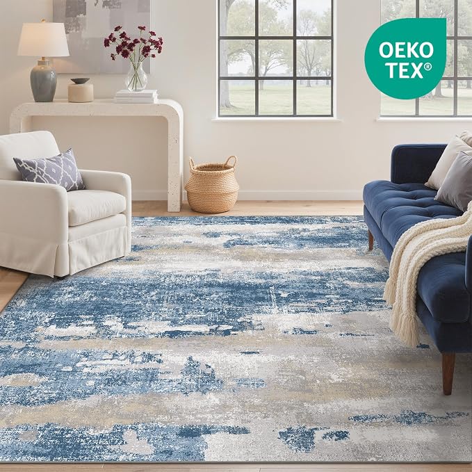 GENIMO No Crease Non Slip 6x9 Area Rugs - Image 2