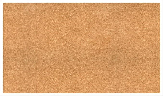 Amanti Art Natural Cork Board for Wall, 29x49 Vision Board with White Frame, Oversize Corkboard Office Decor for Home Organization, Modern Corkboard Pinboard to Display Items for Home Organization in-DeskLoop Office