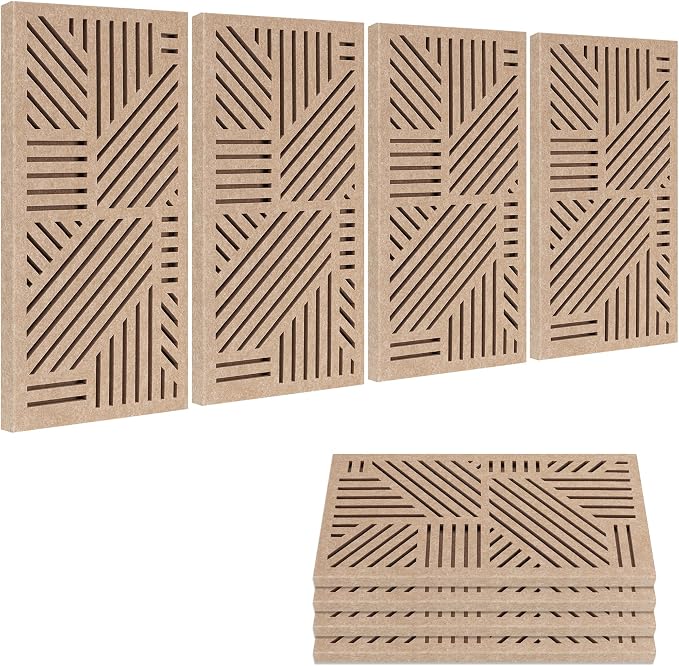 BUBOS 4 Pack Thickened Acoustic Panels, 23.6''x11.8'' Self-Adhesive Sound by BUBOS