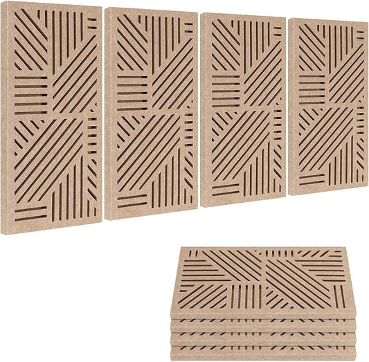BUBOS 4 Pack Thickened Acoustic Panels, 23.6''x11.8'' Self-Adhesive Sound by BUBOS