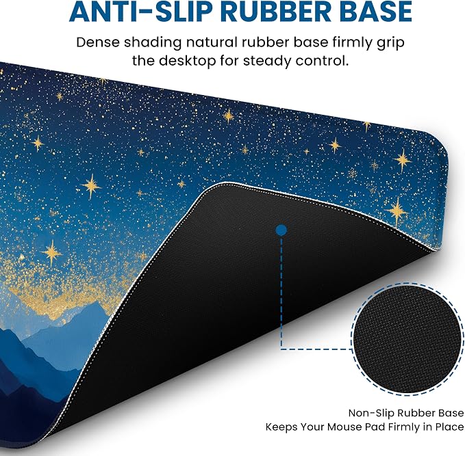 Aesthetic Desk Mat, Cute Starlit Peaks Desk Pad Protector - Image 3