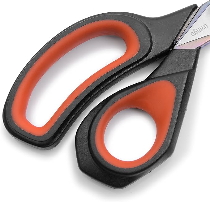 LIVINGO Premium Tailor Scissors Heavy Duty Multi-Purpose Titanium Coating - Image 4