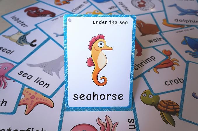 20 pcs Sea Animals Flash Cards for Toddlers | Marine Animals Learning Cards & - Image 3