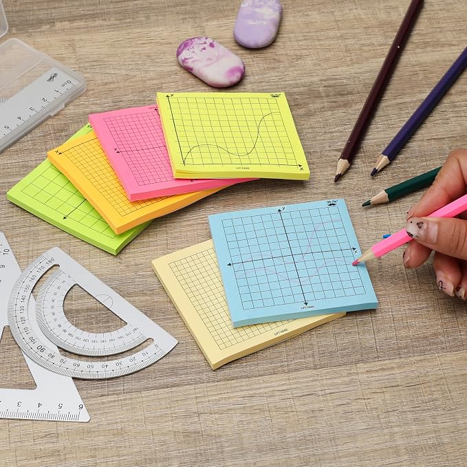 Mr. Pen- Graph Sticky Notes, 3x3 Inch, 6 Pads, 50 Sheets/Pad, 300 Sheets | 6 - Image 4