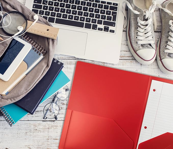 Better Office Products Heavyweight Plastic 2 Pocket Portfolio Folder, Letter - Image 5