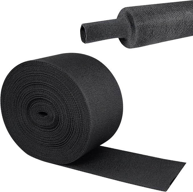 2 in 1 Heat Shrink Braided Sleeving Fabric Tubing-Ideal fit Irregular Shape by Sunnarepoon