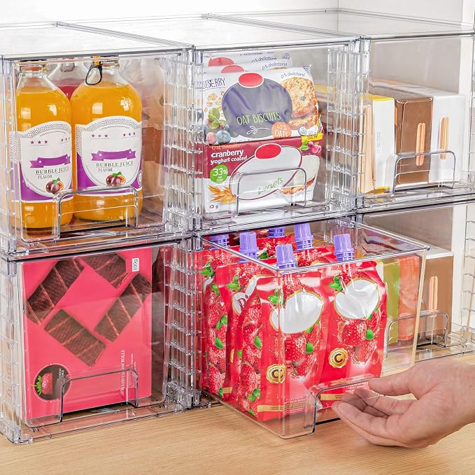 Vtopmart 2 Pack Large Stackable Storage Drawers, Easily Assemble - Image 5