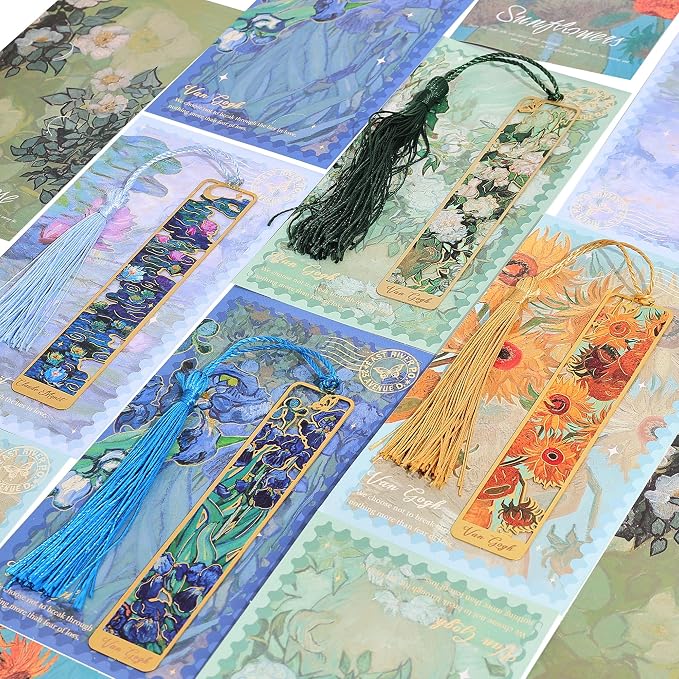 4 Pieces Metal Bookmarks with Tassel - Image 7