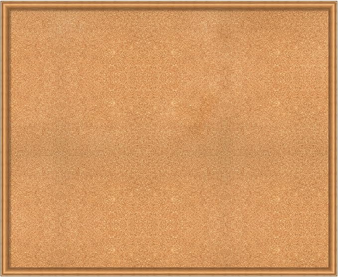 Amanti Art Natural Cork Board for Wall, 36x44 Vision Board with Bronze Frame, Oversize Corkboard Office Decor for Home Organization, Casual Corkboard Pinboard to Display Items for Home Organization-DeskLoop Office