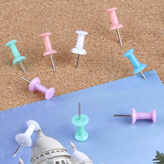 Push Pins Macarone Thumb Tacks Standard Pushpins Steel Point and Plastic Head - Image 6