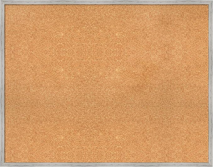 Amanti Art Natural Cork Board for Wall, 29x37 Vision Board with White Frame, Large Corkboard Office Decor for Home Organization, Cottage Corkboard Pinboard to Display Items for Home Organization in-DeskLoop Office